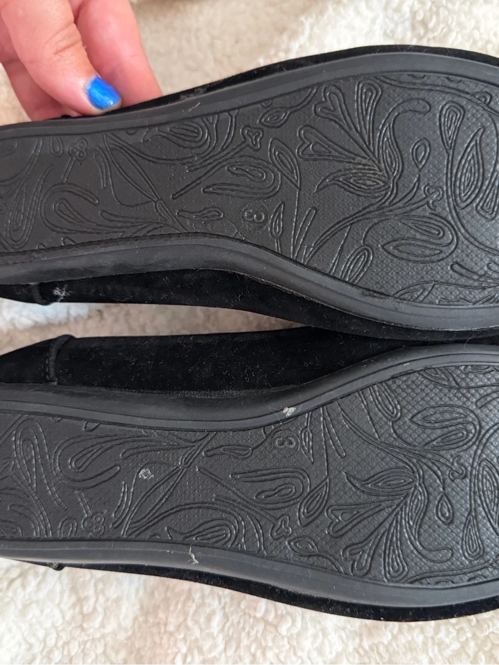 Kids Black Suede Moccasin Slippers